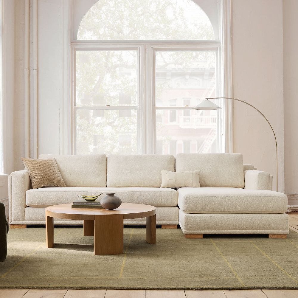 Nassau High Back 2-Piece Chaise Sectional (127") by West Elm