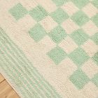 Soft Checkered Washable Shag Rug