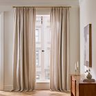 Pleated European Flax Linen Light-Filtering Curtain