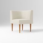 Open Box: Mid Century Banquette, Regular Round Corner (24.5") - Sand Twill, Walnut