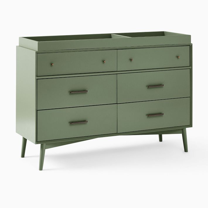 Mid-Century 6-Drawer Changing Table (56") | West Elm