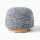 Open Box: Gumdrop Swivel Ottoman - Chunky Chenille Graphite, Blonde