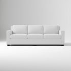 Open Box: Henry Sofa, 96" Width - Performance Velvet Frost Gray, Chocolate