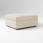 Open Box: Harris Ottoman (35") - Performance Distressed Velvet Sand