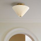Pierce &amp; Ward Pleated Flush Mount (12")