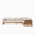 Santa Fe Slatted Outdoor 4-Piece L-Shaped Sectional (125")