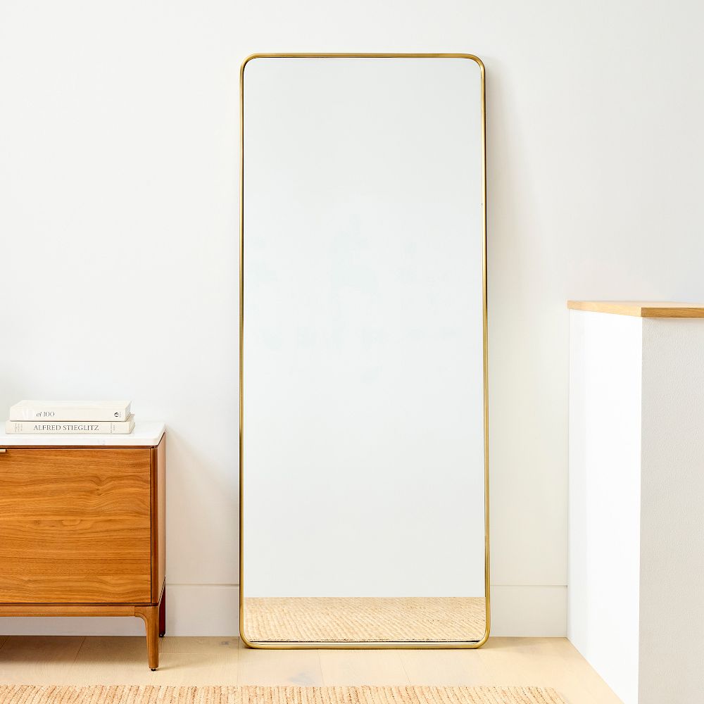 Streamline Rounded Edge Metal Floor Mirror by West Elm