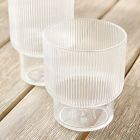 Fluted Acrylic Drinking Glasses