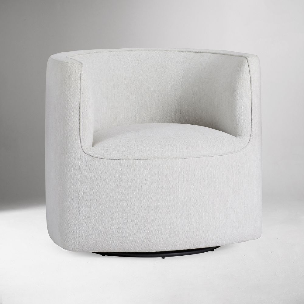 Cesne Rounded Swivel Chair by West Elm
