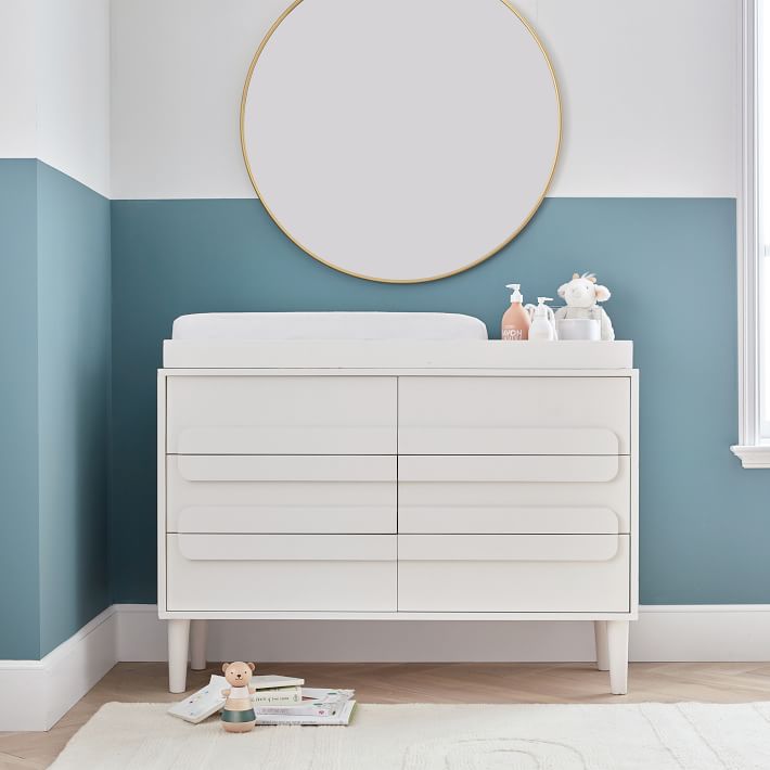 Gemini 6-Drawer Wide Dresser with Removable Topper (56")