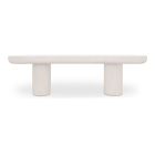 Contemporary Indoor/Outdoor Concrete Dining Bench (68")