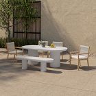 Contemporary Indoor/Outdoor Concrete Dining Bench (68")
