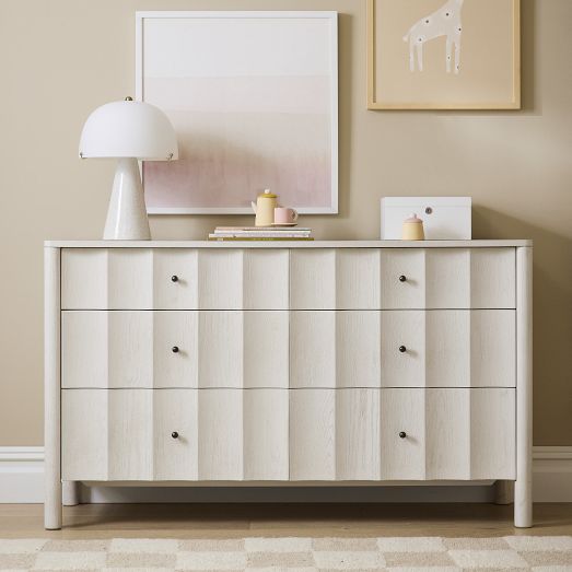 Scalloped 6 Drawer Dresser, Soft Chalk, WE Kids, West Elm
