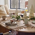 Grooved Wood Napkin Ring Sets 