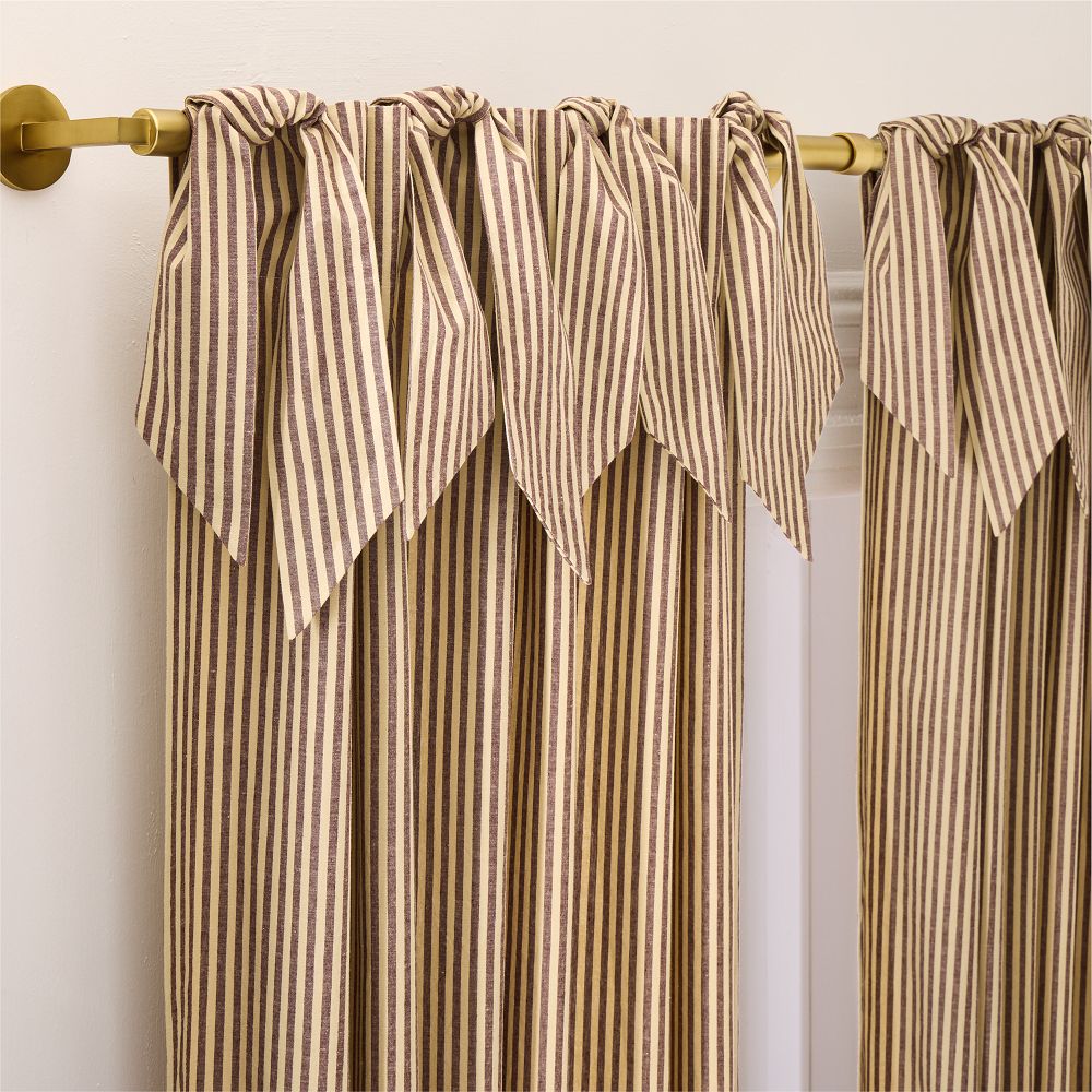 Pierce & Ward Cotton Linen Stripe Curtain by West Elm