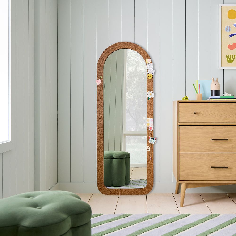 Cork Arched Floor-Length Wall Mirror (22"Wx60"H) by West Elm