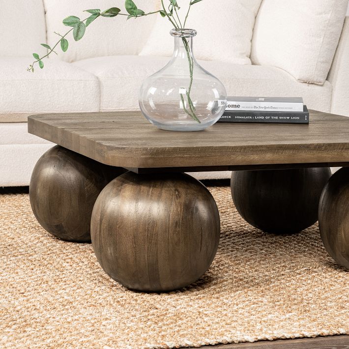 West Elm Coffee Table ウォールナット ミッドセンチュリー West Elm Marcio Display Coffee Table - Dark Walnut, Modern Design