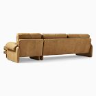 Parry Leather 2-Piece Chaise Sectional (123")