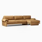 Parry Leather 2-Piece Chaise Sectional (123")