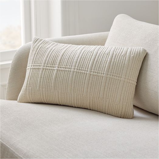 Chunky Woven Jersey Pillow Cover by West Elm