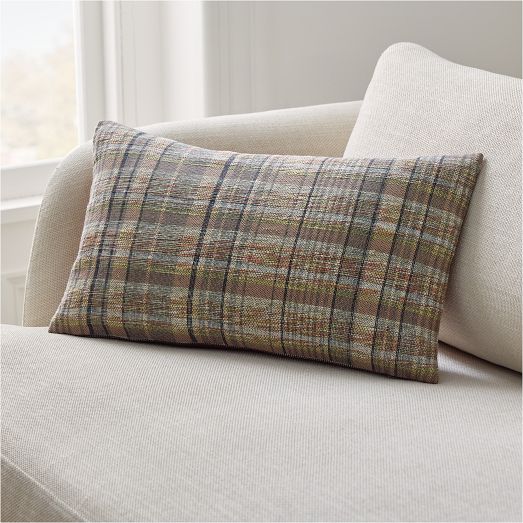 Layered Plaid Pillow Cover by West Elm