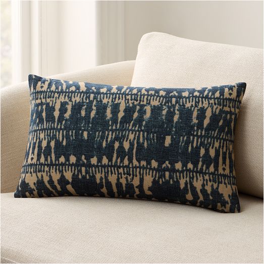 Shibori Wide Stripe Pillow Cover by West Elm