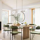 Bezel 6-Light Linear Chandelier (51.5")