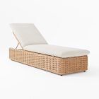 Westport Outdoor Chaise Lounger Cushion Cover, Slub Weave Shore