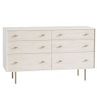 Open Box: Kids Modernist 6-Drawer Dresser (56") - White, Winter Wood