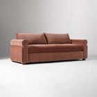 Open Box: Pierce &amp; Ward Channeled Sofa (92"W) - Performance Modern Chenille Burnt Umber, Cool Walnut