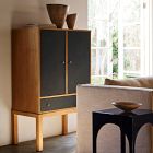 Tobin Cerused Leather Front Cabinet (34")