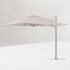 Contract Grade 10' Square Cantilever Outdoor Patio Umbrella - Rustproof Aluminum Frame with Base