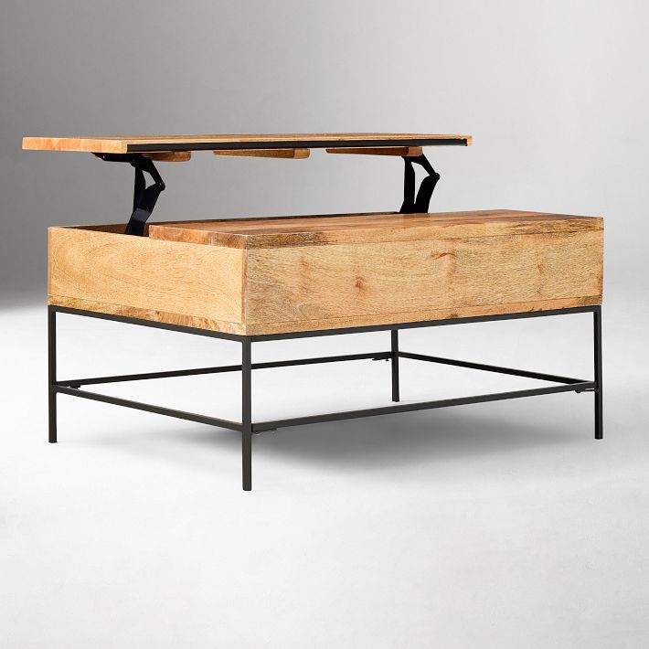Industrial Storage Pop-Up Coffee Table | Modern Living Room 
