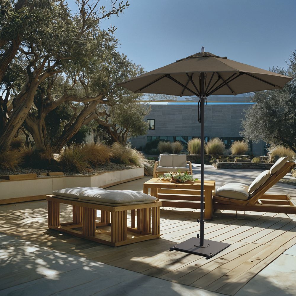 Premium Contract Grade 7.5' Round Outdoor Patio Umbrella - Rustproof Aluminum Frame by West Elm