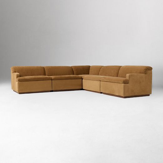 Calvin Fabric & Leather 5-Piece L-Shaped Sectional (113.5") by West Elm