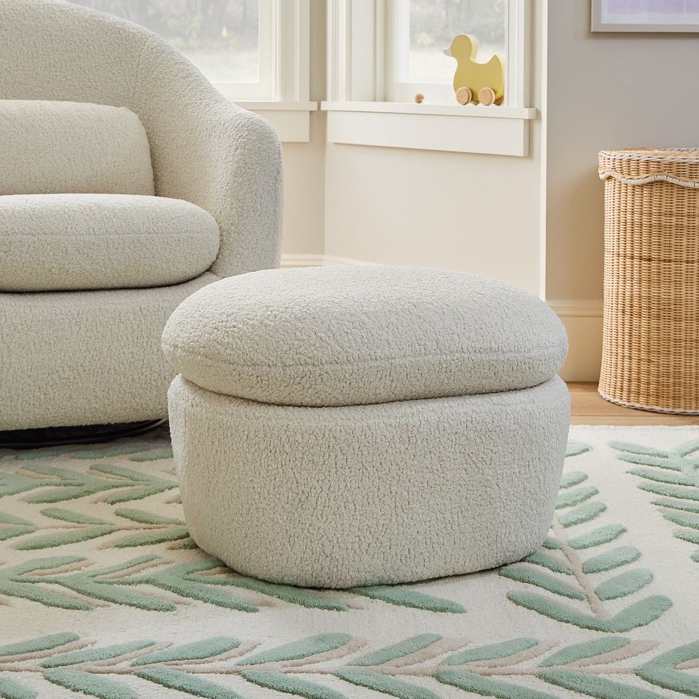 Cozy Swivel Glider Ottoman by West Elm