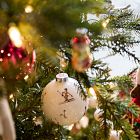 Glass Ski Ball Ornament