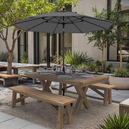 best extra large patio umbrella Bigroof 15ft with Base, 10-Year-No-Fade Outdoor Double-Sided Market Umbrella with UPF50+Terylene Polyester Fabric and Crank for Poolside Garden Deck Backyard Beach Pools : Patio, Lawn & Garden Best Choice Products 7.5ft Patio Market Umbrella with Wavy Trim  Fade-Resistant  Crank & Tilt  Wind Vent - Navy Blue poolside and so on Stile di sci:Principiante Fond Fixation Skating Salomon