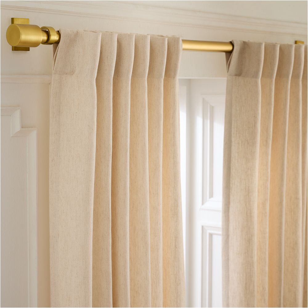 Cortlandt Linen Blend Basketweave Curtain by West Elm