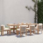 Portside Outdoor Extendable Dining Table (76.5"&ndash;106") &amp; Porto Side Dining Chairs Set