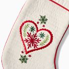 Scandi Embroidered Heart Stocking