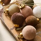 Small Flocked Ball Ornaments (Set of 25) - Cool Tones