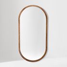 Open Box: Frida Fluted Wood Large Mirror (30" x 60") - Burnt Wax