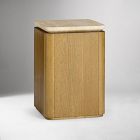 Adhara Square Travertine Side Table (14')