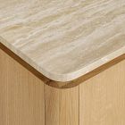 Adhara Square Travertine Side Table (14')