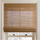 Custom Natural Mixed Weave Unlined Roman Shade