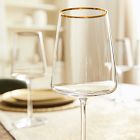 Horizon Lead-Free Crystal Gold-Rimmed White Wine Glass Sets