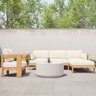 Monterey Outdoor Teak 2-Piece Chaise Sectional, Lounge Chair &amp; Kos Coffee Table (36") Set