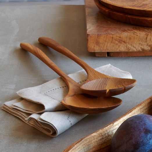 Takara Teak Wood Salad Servers Set of 2 | West Elm