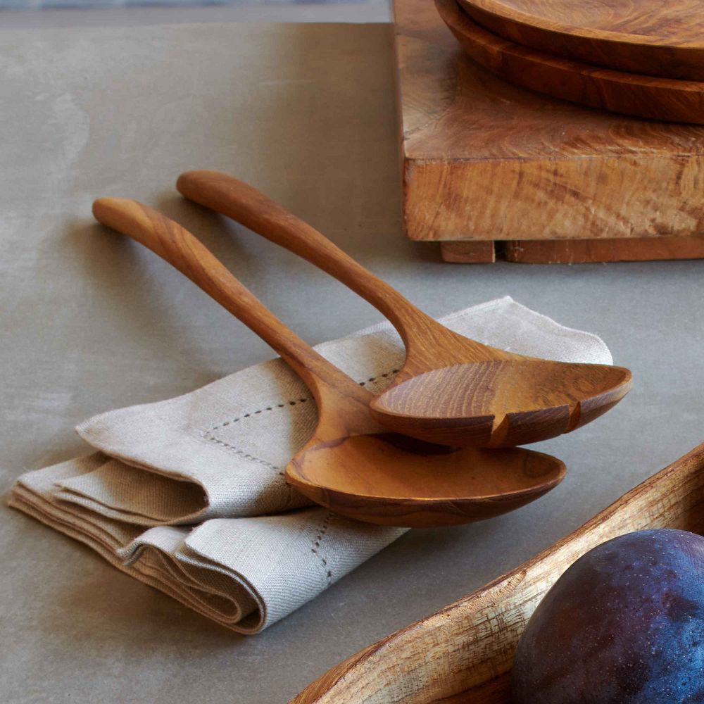 Takara Teak Wood Salad Servers (Set of 2)